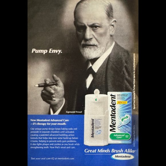 TV Guide Art 202 Sigmund Freud Mentadent Print Ads From Tv Guide